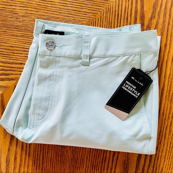 TravisMathew On A Boat Golf Shorts - Heather Neptune Green - Picture 6 of 6